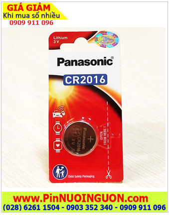 Pin CR2016 _Pin Panasonic CR2016; Pin 3v Lithium Panasonic CR2016 _Made in Indonesia _Vỉ 1viên